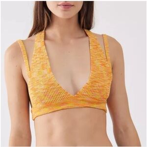 Urban Outfitters Carina Knitted Bra Top in Orange Size Medium New With Tags.